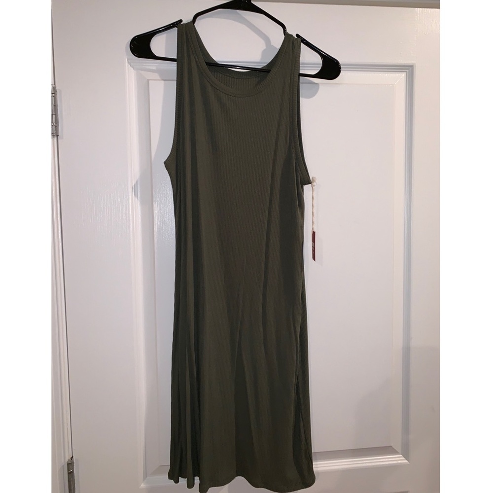 Olive green summer dress